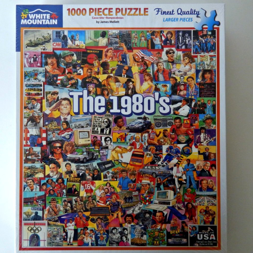 NEW White Mountain 'The Eighties' (1980’s) 1000 Piece Jigsaw Puzzle